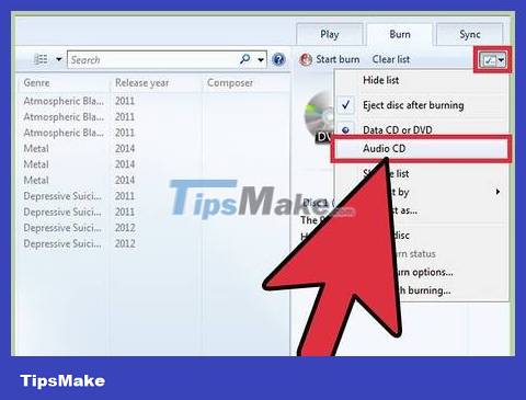 How to Burn Music to an Audio CD Picture 5