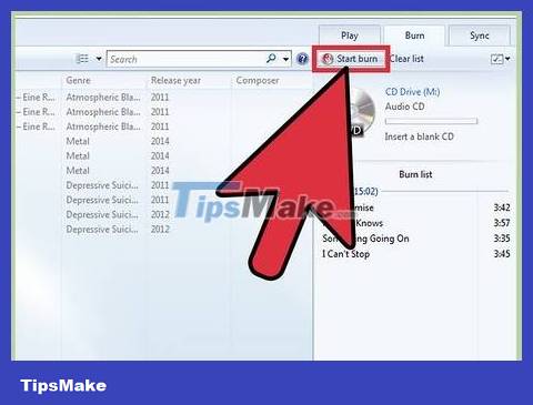 How to Burn Music to an Audio CD Picture 6