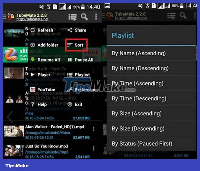 How to change TubeMate download order Picture 3