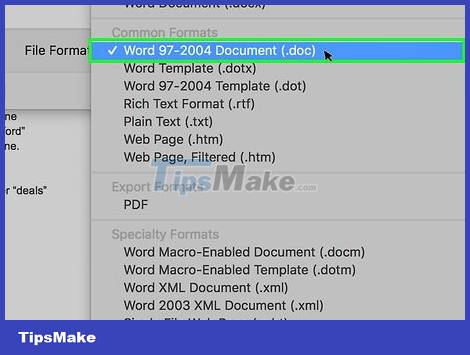 How To Convert Docx Files To Doc - TipsMake.com