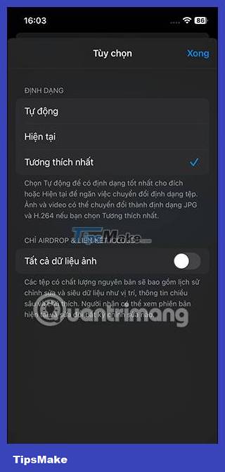 How to convert photos before sharing on iPhone Picture 5