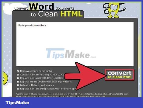 convert html text to word format