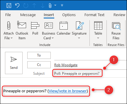How to create a poll in Microsoft Outlook Picture 4