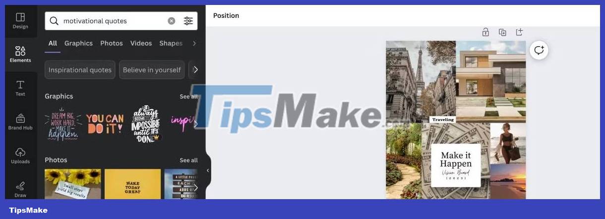 How to create a vision board with Canva Picture 4