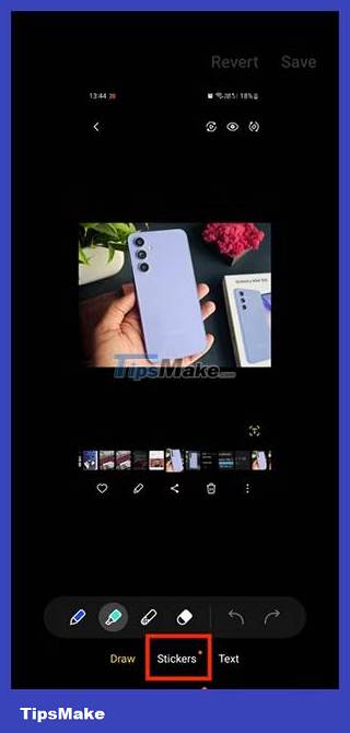 How to create stickers from photos on Samsung Picture 3