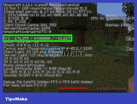 How to Determine Coordinates on Minecraft Picture 7