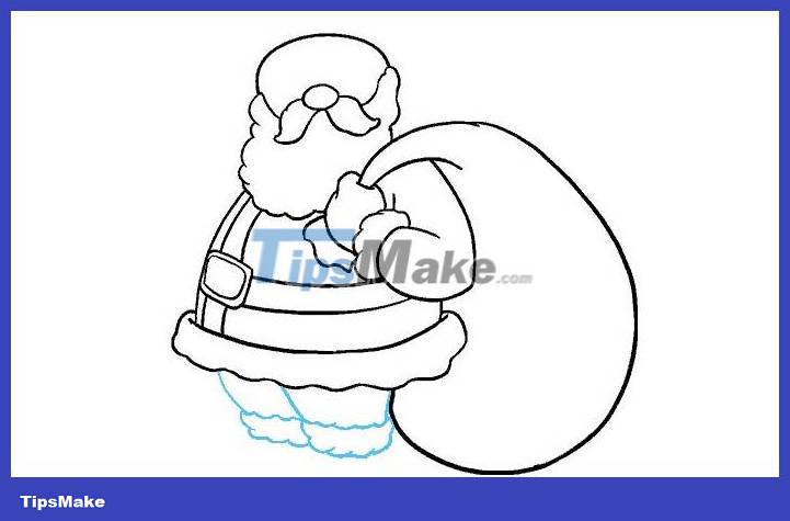 How to draw Santa Claus simply, drawing of Santa Claus Picture 3