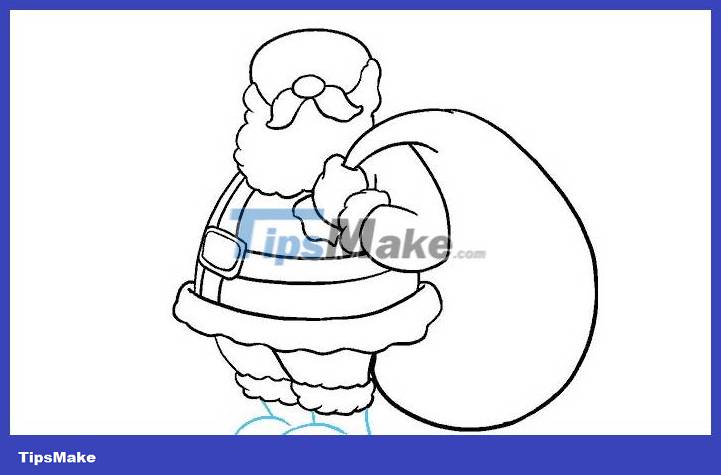 How to draw Santa Claus simply, drawing of Santa Claus Picture 4