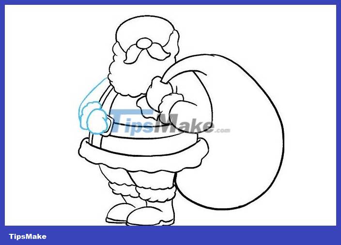 How to draw Santa Claus simply, drawing of Santa Claus Picture 5