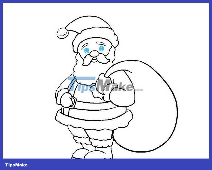 How to draw Santa Claus simply, drawing of Santa Claus Picture 7