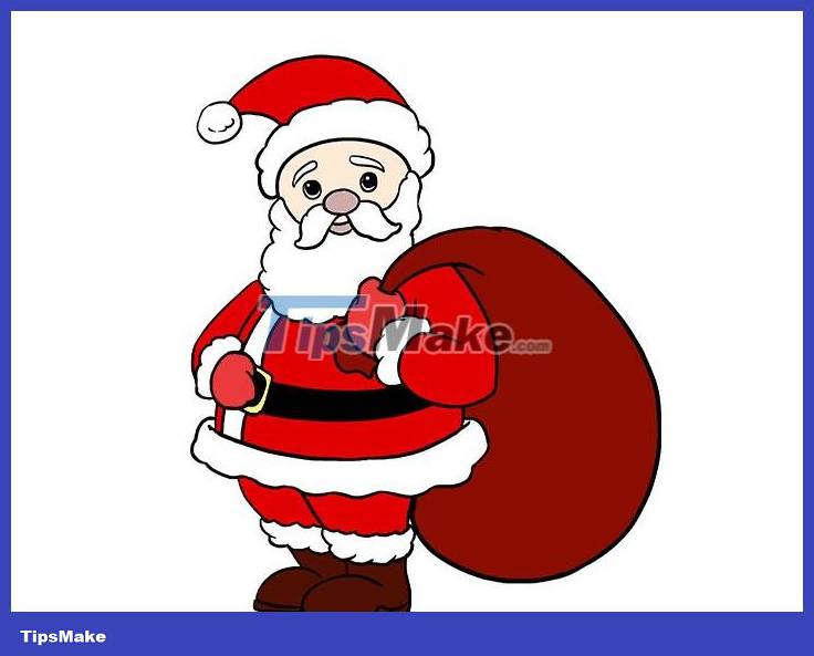 How to draw Santa Claus simply, drawing of Santa Claus Picture 8