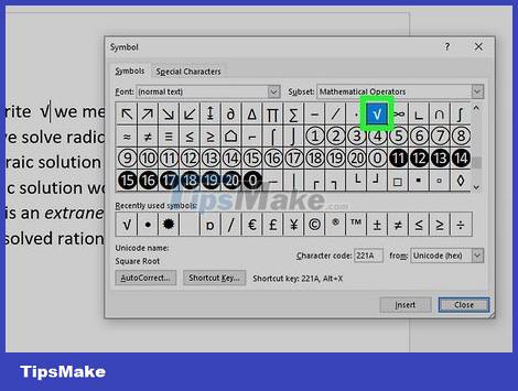 How to Enter Square Roots on PC or Mac Picture 8