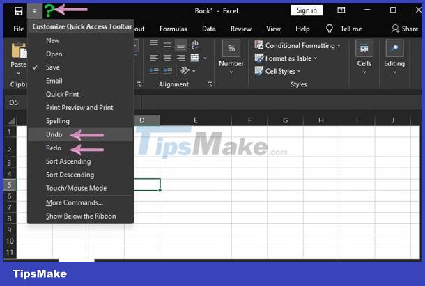 How to find the hidden Undo button in Excel quickly and easily Picture 1