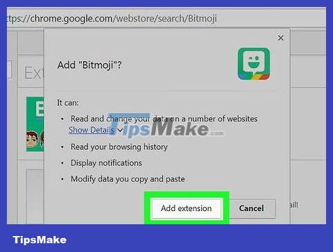 How to Install Bitmoji Extension for Chrome - TipsMake.com