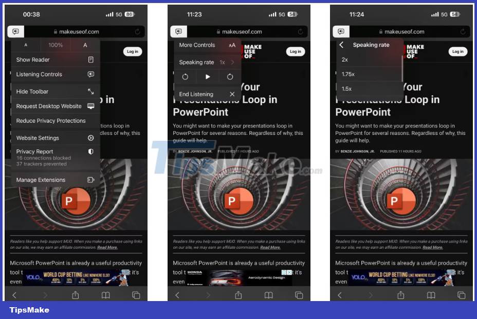 How to listen to articles in Safari on iPhone/iPad Picture 2