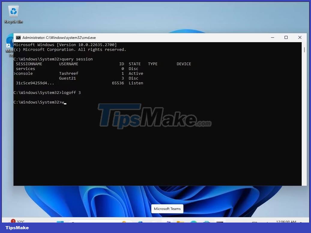 How to log out of other users on Windows 11 Picture 4