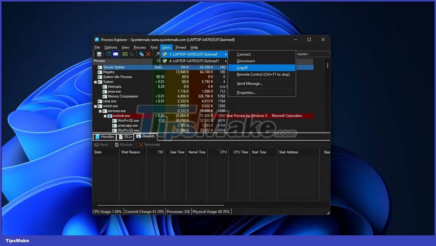 How to log out of other users on Windows 11 Picture 8