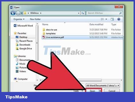 How To Open Pdf Files In Word Tipsmake Com