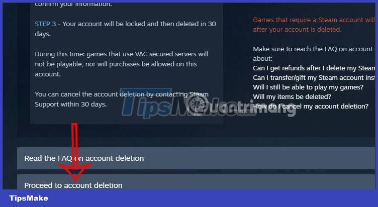 How to permanently delete Steam account Picture 4