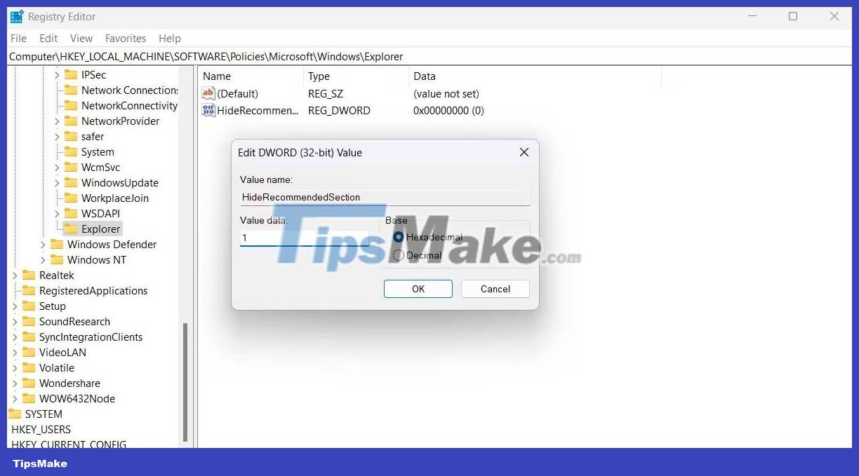 How to remove the Recommended section of the Start menu in Windows 11 Picture 5