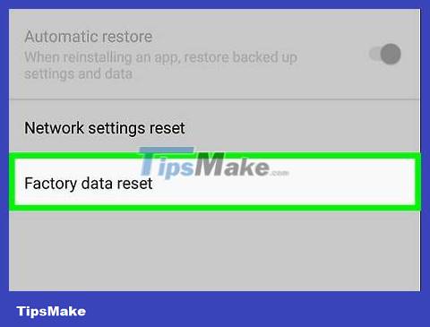 How To Reset Android Phone - TipsMake.com