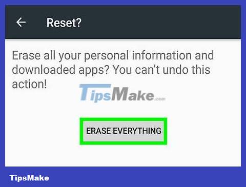 How To Reset Android Phone - TipsMake.com