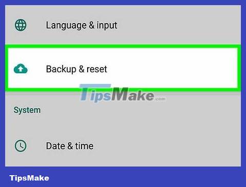 How To Reset Android Phone - TipsMake.com