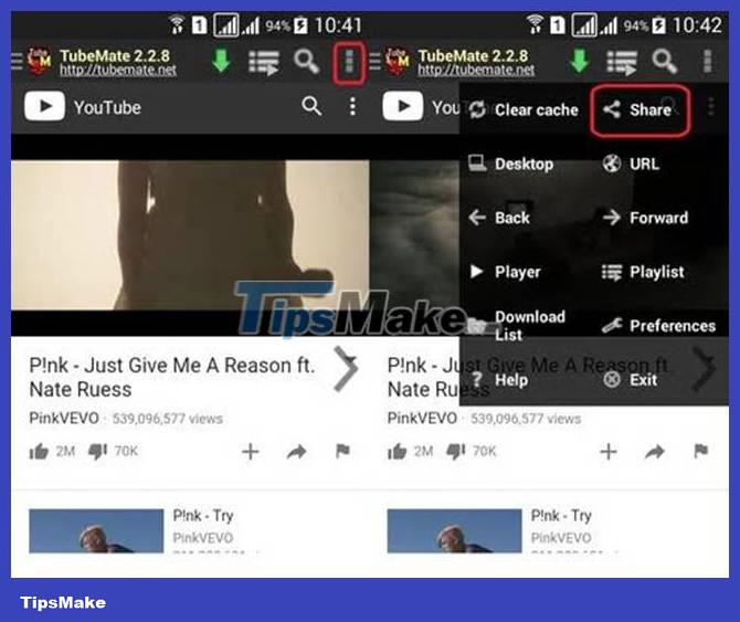 How to share videos on TubeMate in 3 steps Picture 2