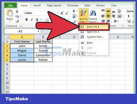 How To Sort Cells Alphabetically In Excel - TipsMake.com