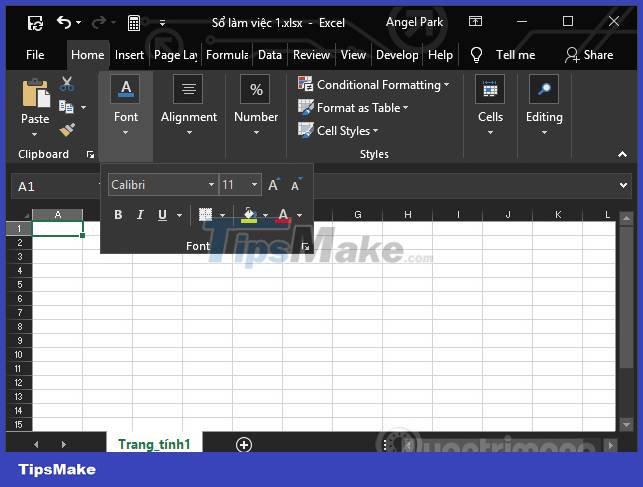 images 5 of How to turn on dark color mode on Office 2019 - Dark black background interface