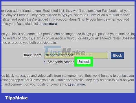 How to Unblock Someone on Facebook Picture 12