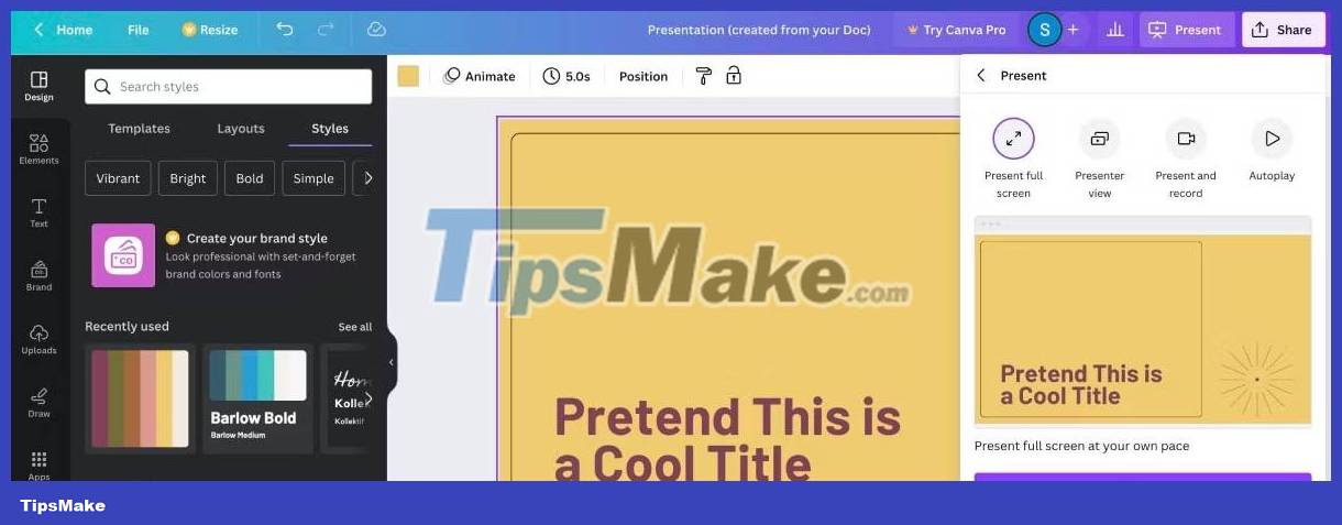 How to use Canva's Docs to Decks feature Picture 7