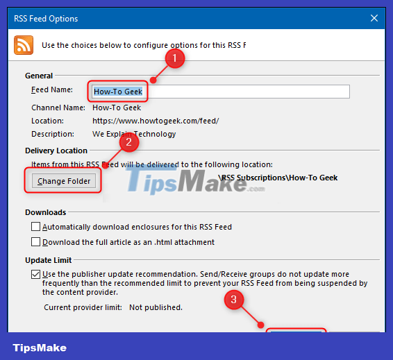 How to use Microsoft Outlook as an RSS Feed reader Picture 6