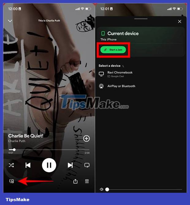 How to use Spotify's Jam feature to create playlists from many people Picture 1
