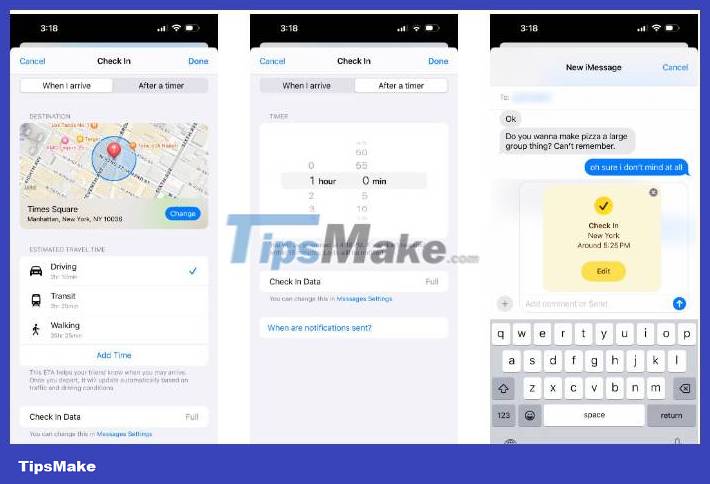 How to use the Check in feature in the Messages app on iPhone Picture 3