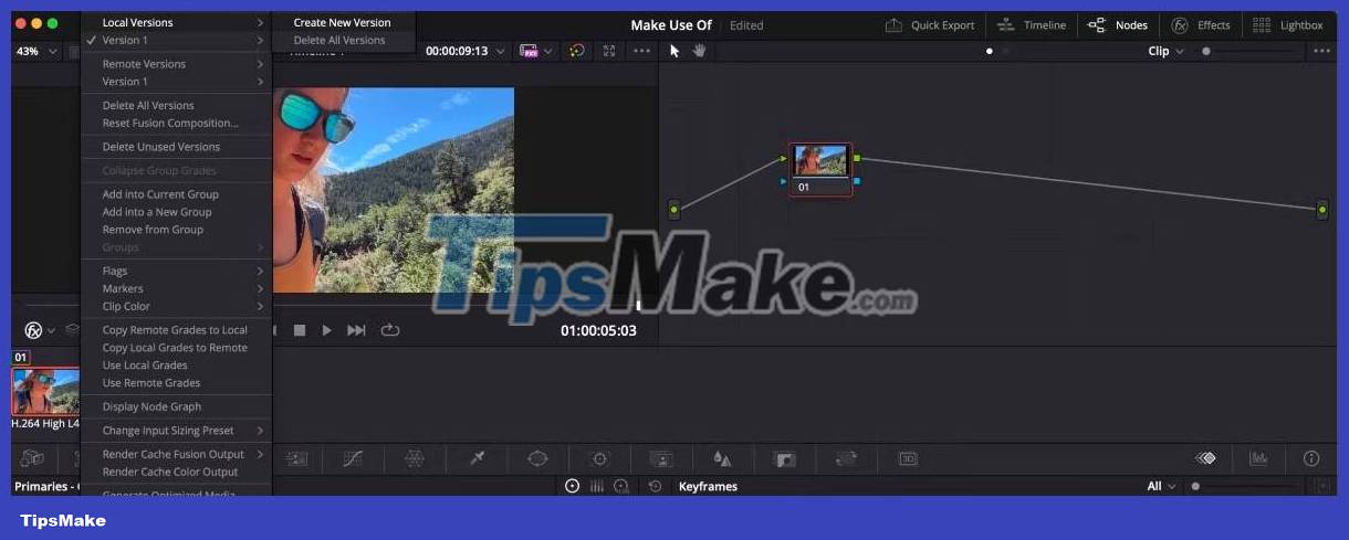 How to use the Versions feature in DaVinci Resolve 18.5 Picture 6