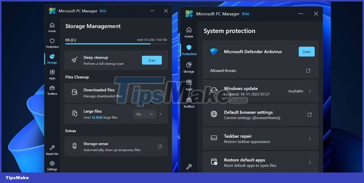 How to use Toolbox in Microsoft PC Manager on Windows 11 Picture 1