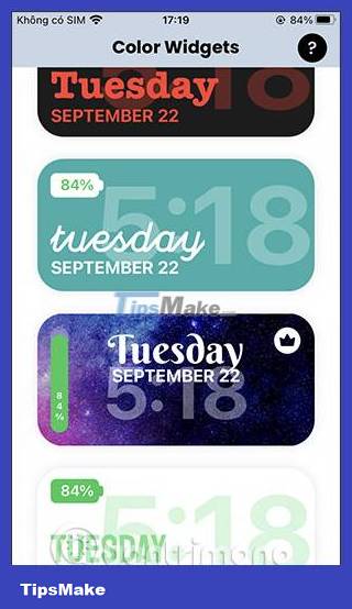 How to use ‎Color Widgets to create calendar and battery widgets on iOS Picture 1