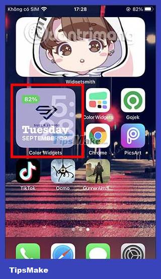 How to use ‎Color Widgets to create calendar and battery widgets on iOS Picture 9