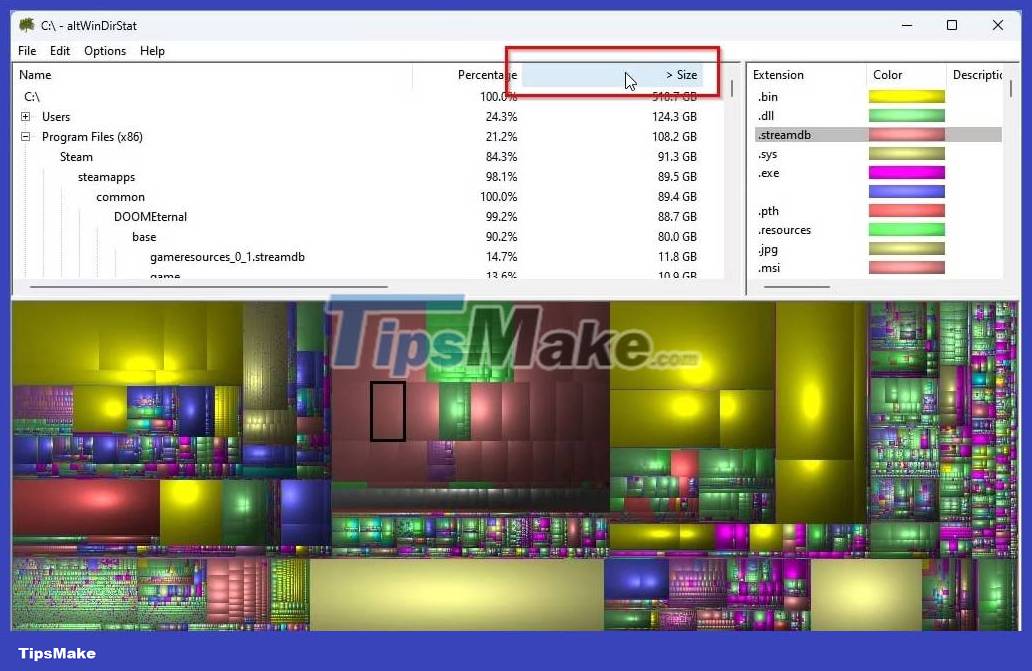 How to visualize and reclaim memory on Windows with altWinDirStat Picture 4