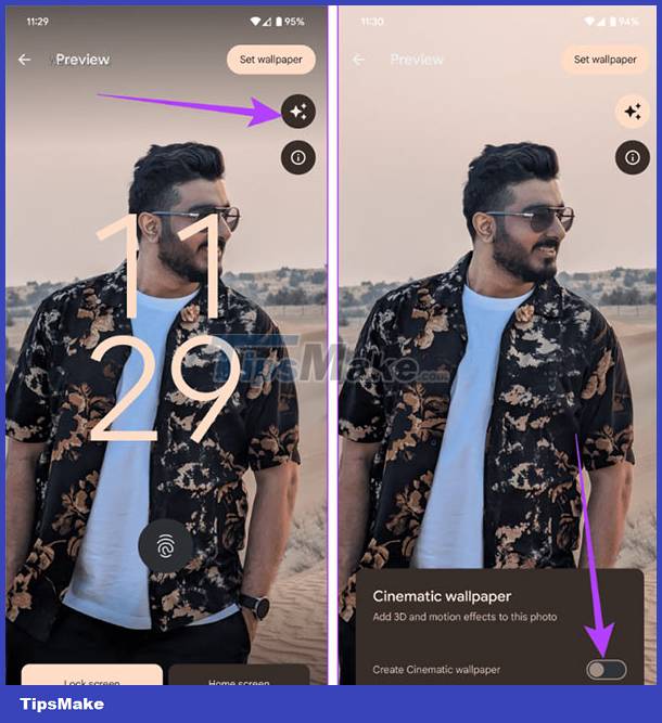 Instructions for creating Cinematic wallpapers on Android Picture 3
