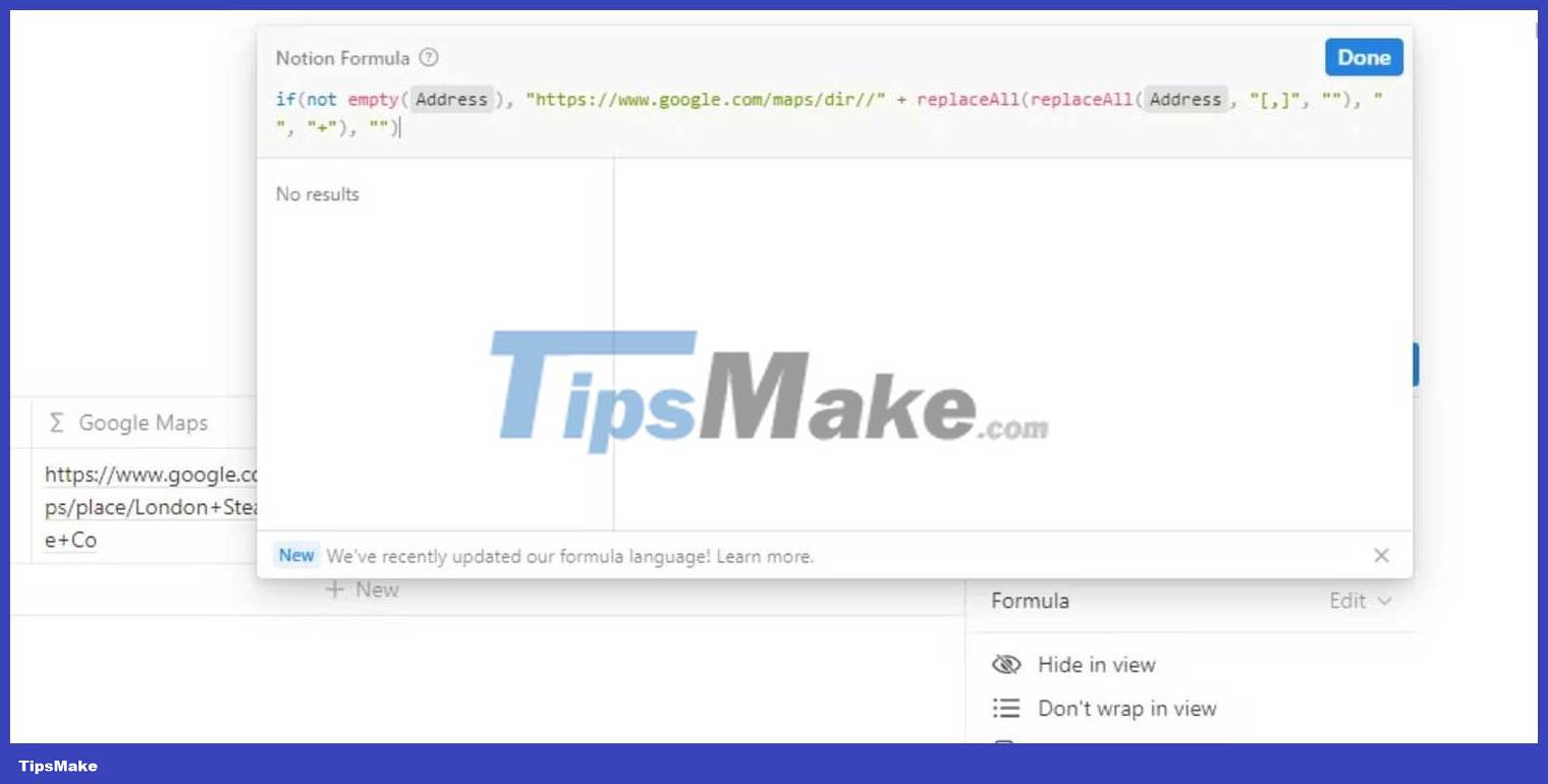 Instructions for creating clickable Google and Apple Maps links in Notion Picture 7
