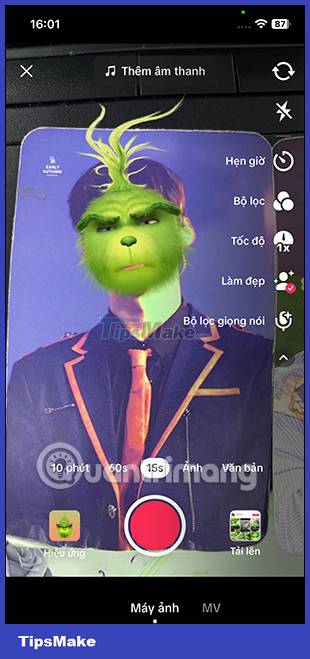 Instructions for downloading the Grinch filter on TikTok Picture 5