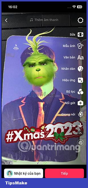 Instructions for downloading the Grinch filter on TikTok Picture 9