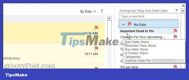 Instructions for pinning emails in Outlook Picture 2