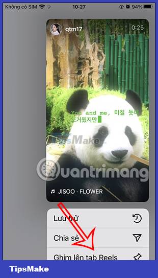 Instructions for pinning Reels Instagram videos Picture 3
