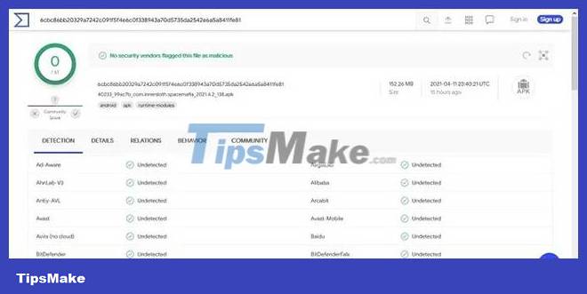 Instructions for scanning APK files for viruses to ensure safety before installation Picture 2