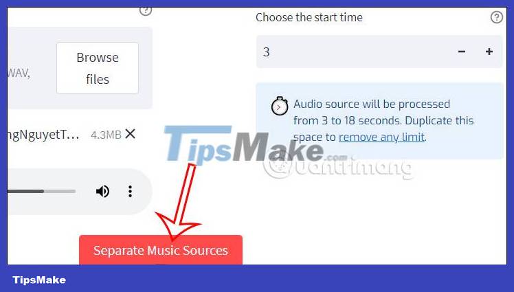 Instructions for separating music and lyrics on Moseca Picture 3