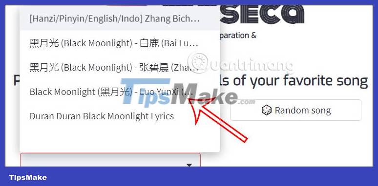 Instructions for separating music and lyrics on Moseca Picture 6