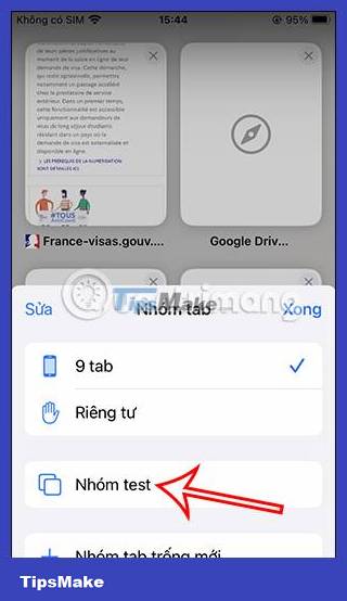Instructions for sharing Safari tab groups on iPhone Picture 3
